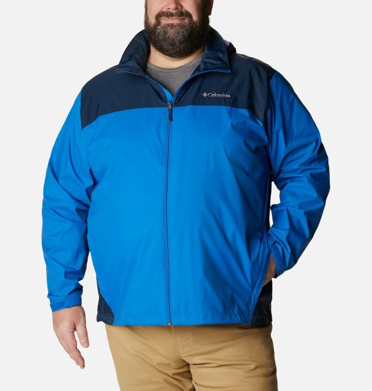 Men\'s Columbia Glennaker Lake Rain Jackets Blue | Plus Size CA-O1803